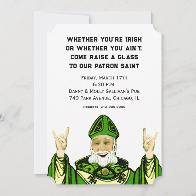 St. Patricks Day-firande Inbjudningar (Framsida)