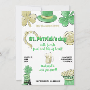 St. Patrick's day firande Inbjudningar