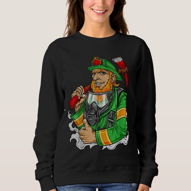 St. Patrick's Day Firefighter T Shirt (Framsida)