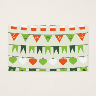 st patricks day flag visitkort
