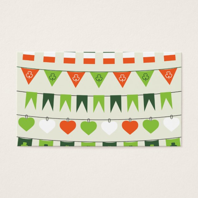 st patricks day flag visitkort (Framsidan)