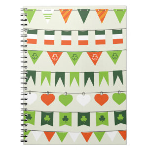 st patricks day flagga anteckningsbok