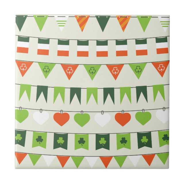 st patricks day flagga kakelplatta (Framsidan)