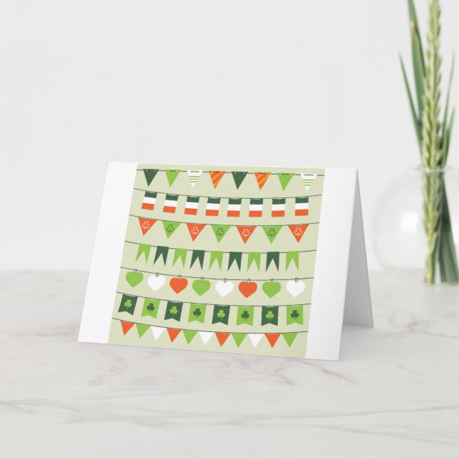 st patricks day flagga kort (Framsida)
