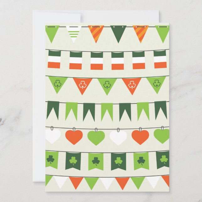 st patricks day flagga kort (Framsida)