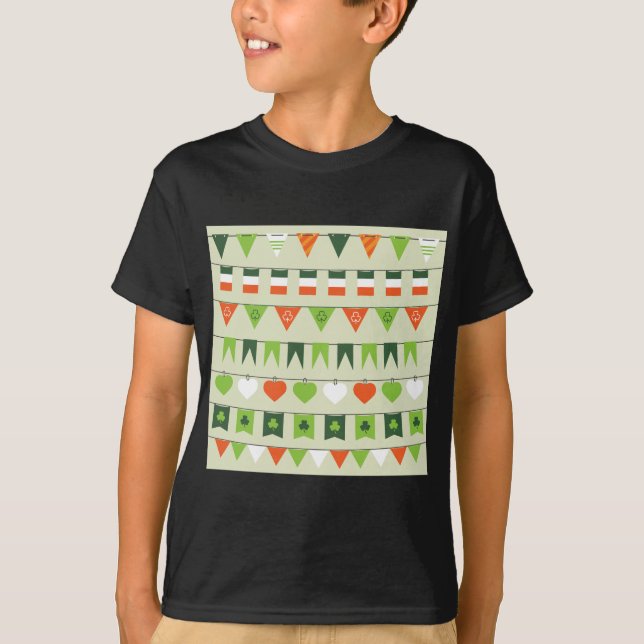 st patricks day flagga t shirt (Framsida)
