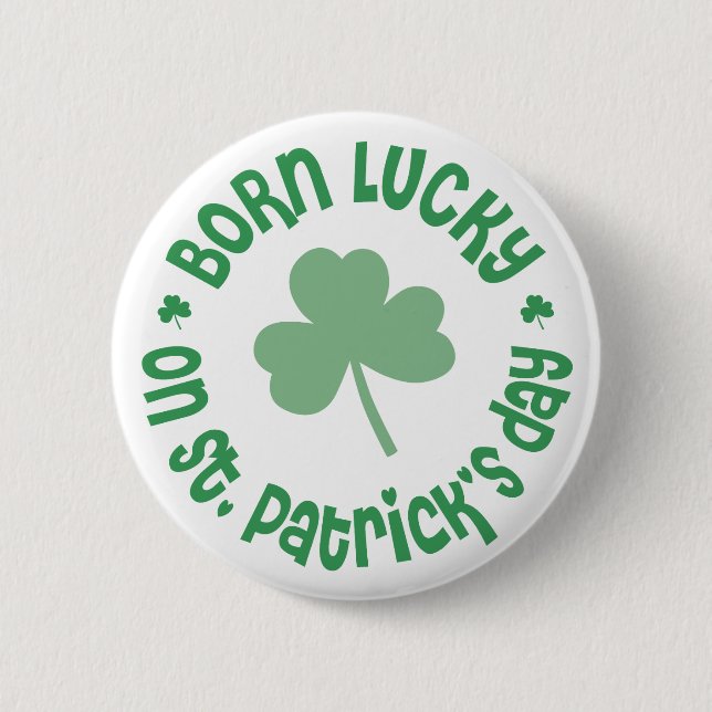 St patricks day födelsedag knapp (Framsida)
