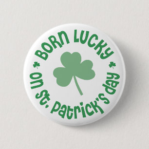St patricks day födelsedag knapp
