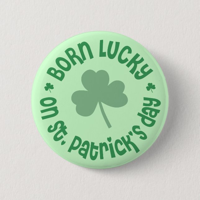 St patricks day födelsedag knapp (Framsida)