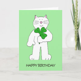 St patrick's day födelsedag med Shamrock Kort
