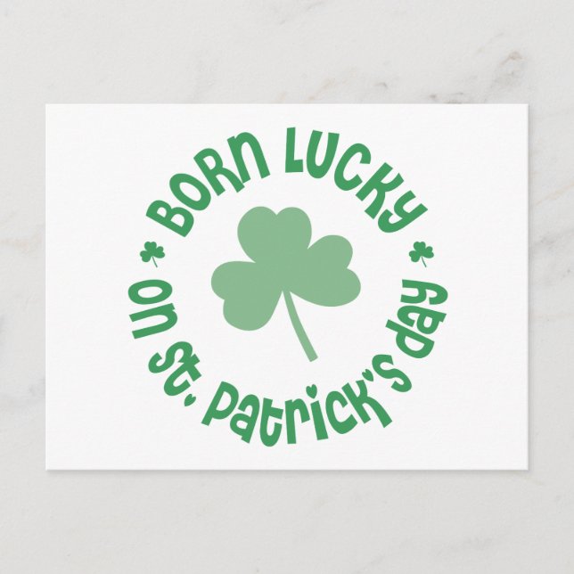 St patricks day födelsedag vykort (Framsida)