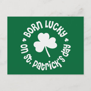 St patricks day födelsedag vykort