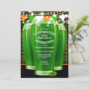 St. Patricks Day Födelsedagsfest inbjudan