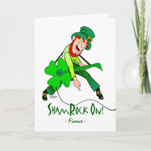 St. Patrick's Day for a Rockstjärna Fiance, Guitar Kort