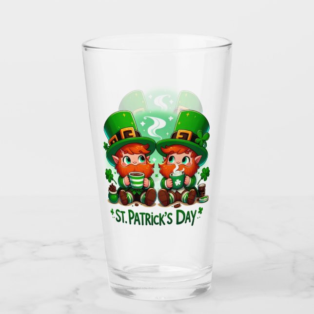 St patricks day för akuta Leprechaunsar Glaskopp (Framsida)