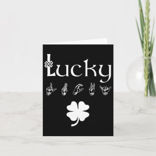 St patricks day för att öka medvetenheten om Dövet Kort