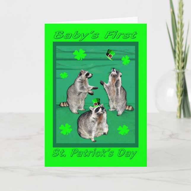 st patricks day för babys första kort (Framsida)
