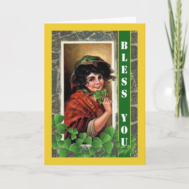 St. Patrick's Day for Friend with Irish Blessing Kort (Framsida)