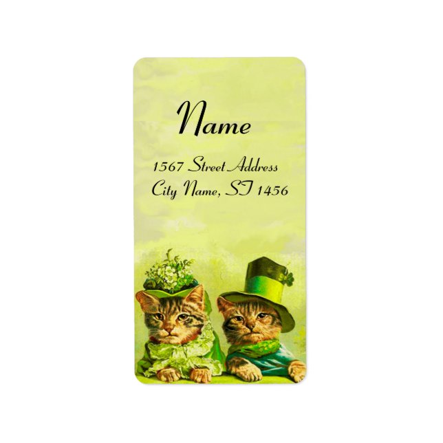 ST PATRICK'S DAY FÖR FUNNTIONSTRADITIONELL ADRESSETIKETT (Framsidan)
