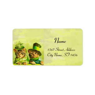 ST PATRICK'S DAY FÖR FUNNY TRADITIONELL ADRESSETIKETT
