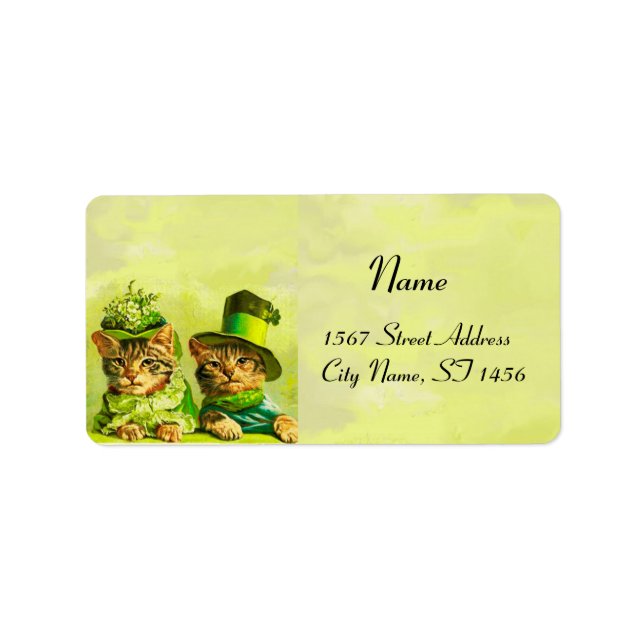 ST PATRICK'S DAY FÖR FUNNY TRADITIONELL ADRESSETIKETT (Framsidan)