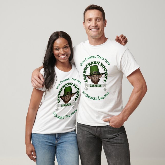 St patrick's day för kanadensisk leprechaun-anpass tröja (Unisex)