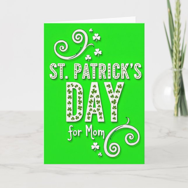 St Patricks Day For Mom Card Kort (Framsida)