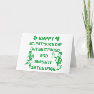 St patrick's day för mycket Vuxen Kort