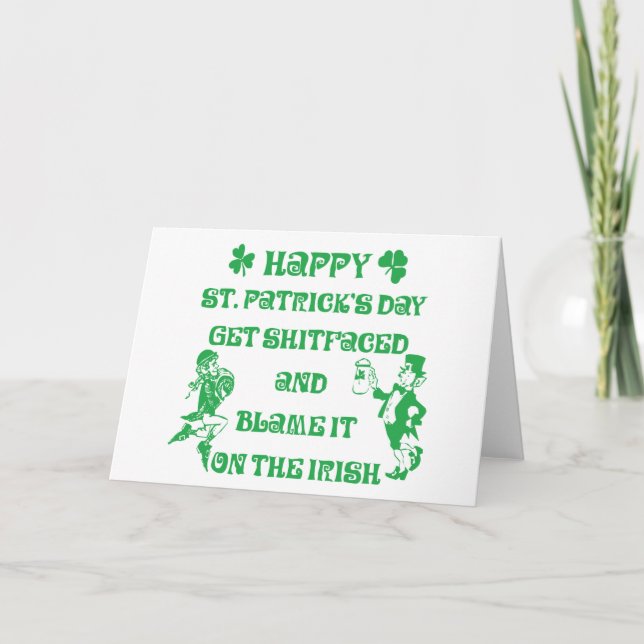 St patrick's day för mycket Vuxen Kort (Framsida)