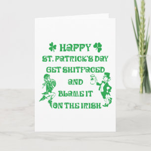 St patrick's day för mycket Vuxen Kort