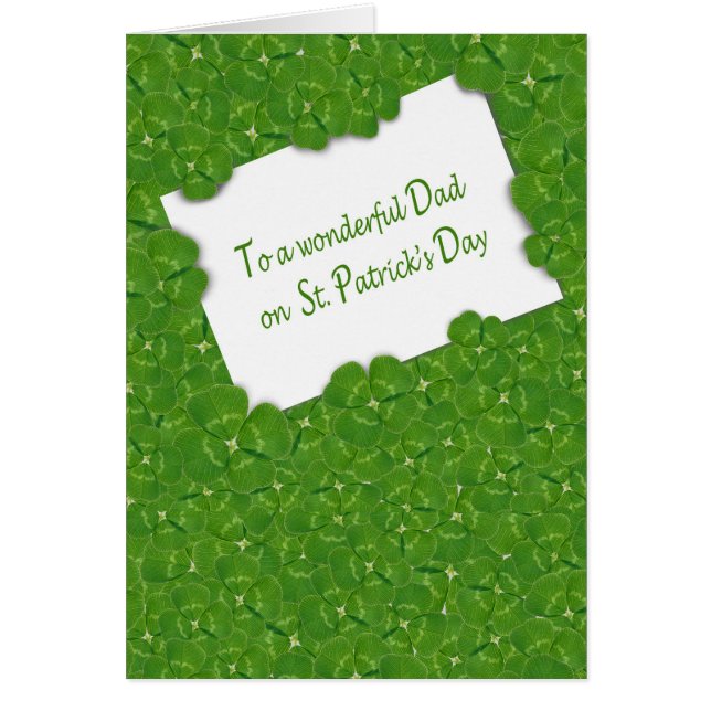 St.Patrick's Day for Pappa Hälsningskort (Framsidan)