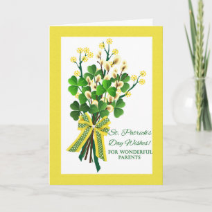 St. Patrick's Day for Parents with Shamrocks Kort