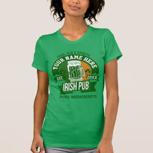 St patrick's day för Pub för personlig irländ Tee Shirt