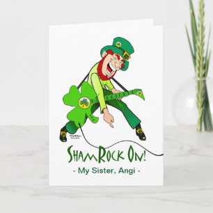 St patrick's day för Rockstjärna Syster Sten på Kort