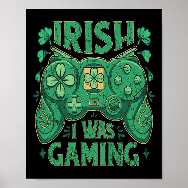 St patricks day för spelkontroll Irish Gamer Boys Poster (Framsidan)