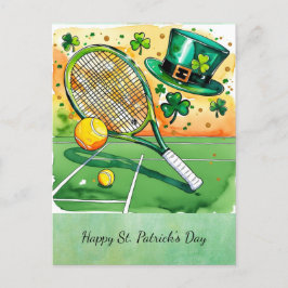 St. Patrick's Day for Tennis Player Helg Vykort