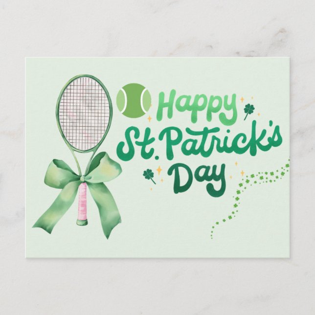 St. Patrick's day for tennis player  Helg Vykort (Framsida)