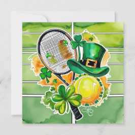 St. Patrick's Day för tennisspelare Julkort