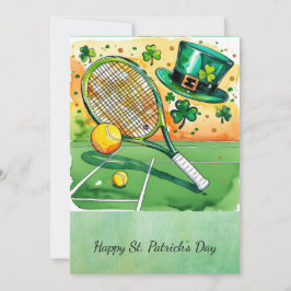 St. Patrick's Day för tennisspelare Julkort