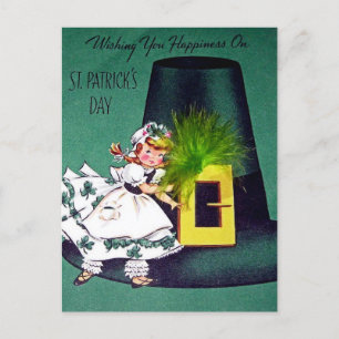 St patrick's day för vintage vykort