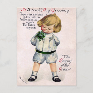 St patrick's day för vintage vykort