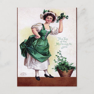 St patrick's day för vintage vykort