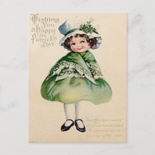 St patrick's day för vintage vykort (Framsida)