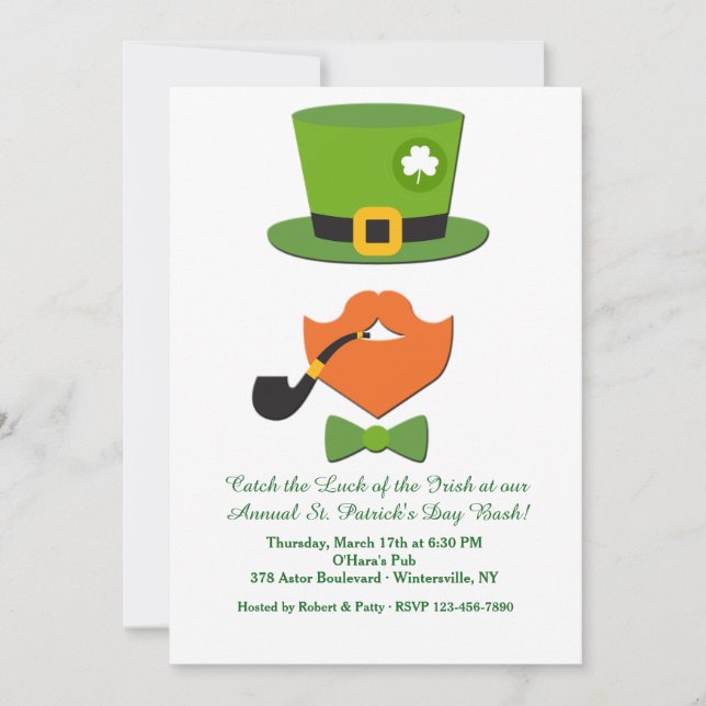St. Patrick's Day Förklädningsinbjudan Inbjudningar (Framsida)