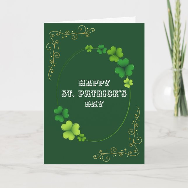 St. Patrick's Day Foto Kort (Framsida)