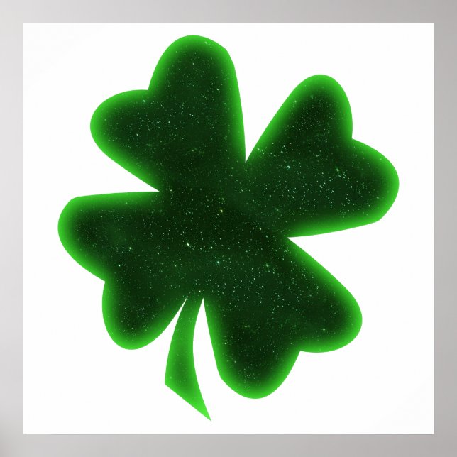 St. Patrick's Day Four Leaf Clover Poster (Framsidan)