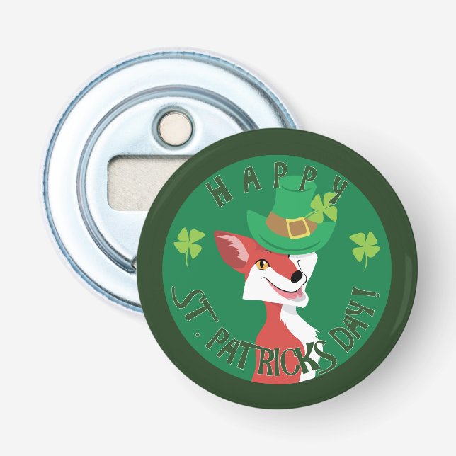 St. Patrick's Day Fox Flasköppnare (Framsidan)
