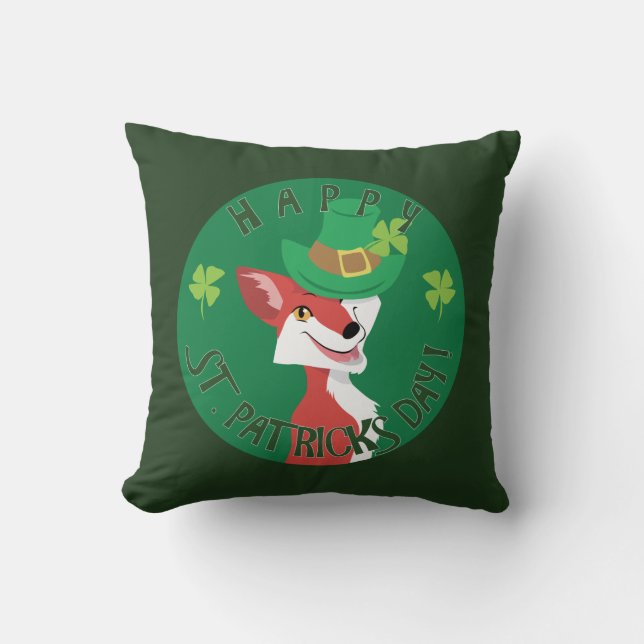 St. Patrick's Day Fox Kudde (Framsida)