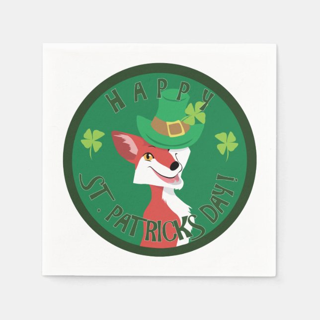 St. Patrick's Day Fox Pappersservett (Framsidan)