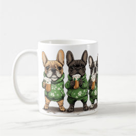 St. Patrick's Day Fransk Bulldog Kaffemugg